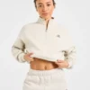Retro Athletics Oversized-Pullover mit 1/4-Reißverschluss