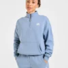 Retro Athletics Oversized-Pullover mit 1/4-Reißverschluss