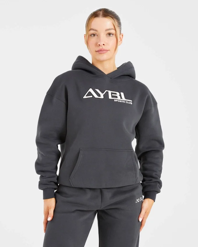 Retro-Hoodie mit Stickerei in Oversize-Passform