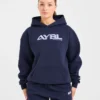 Retro-Hoodie mit Stickerei in Oversize-Passform