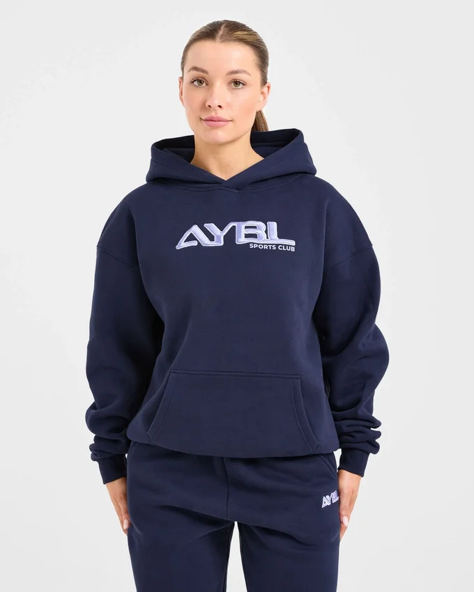 Retro-Hoodie mit Stickerei in Oversize-Passform