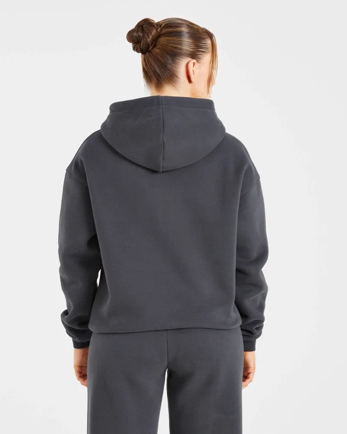 Retro-Hoodie mit Stickerei in Oversize-Passform