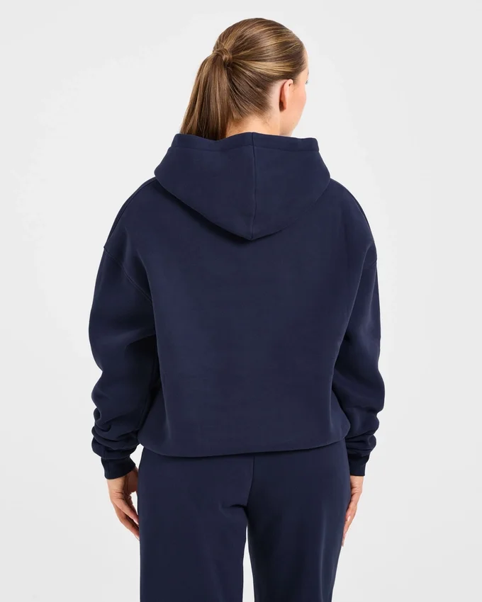 Retro-Hoodie mit Stickerei in Oversize-Passform