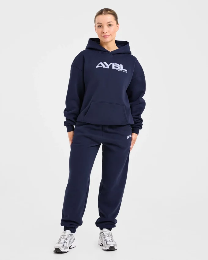 Retro-Jogginghose mit Stickerei in Oversize-Passform