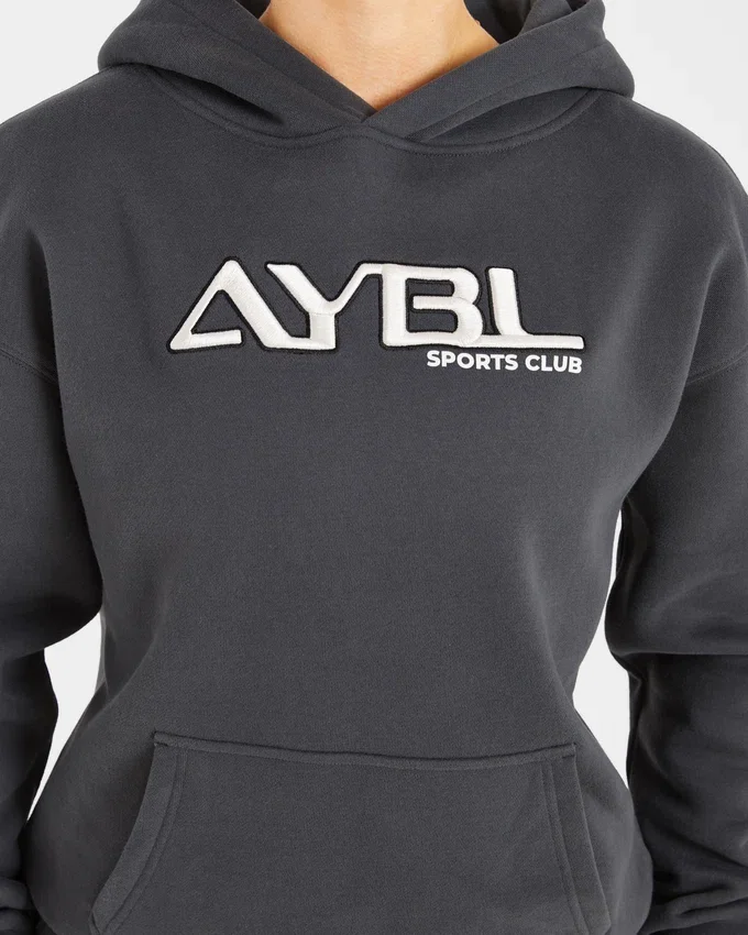 Retro-Hoodie mit Stickerei in Oversize-Passform
