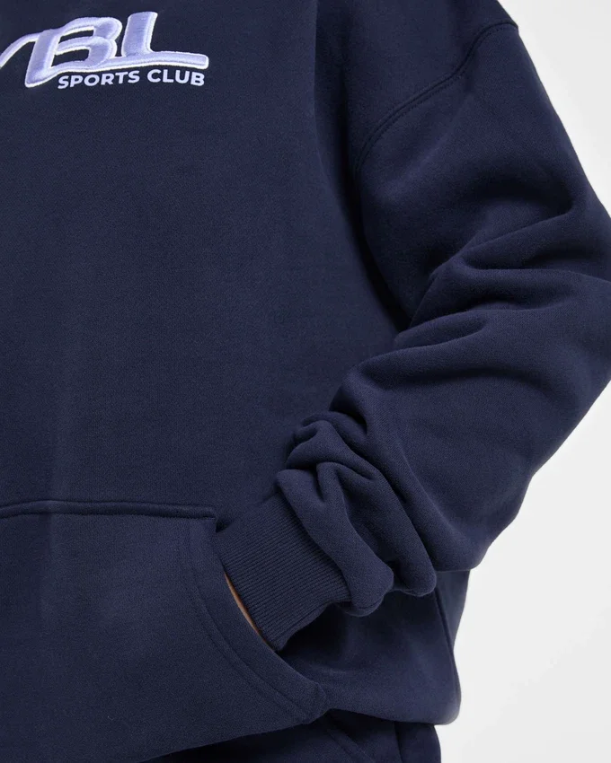 Retro-Hoodie mit Stickerei in Oversize-Passform