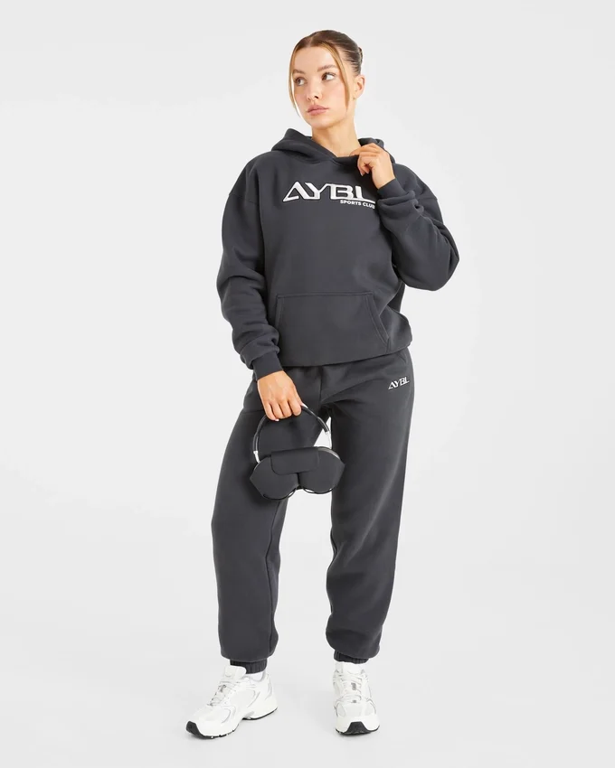 Retro-Hoodie mit Stickerei in Oversize-Passform