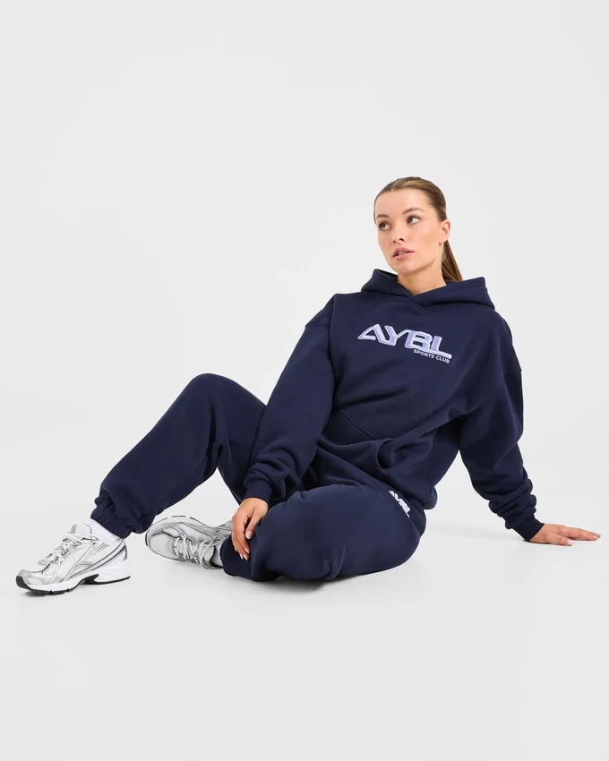 Retro-Hoodie mit Stickerei in Oversize-Passform