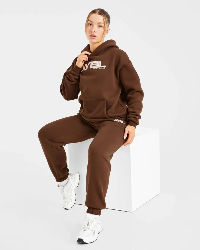 Retro-Hoodie mit Stickerei in Oversize-Passform