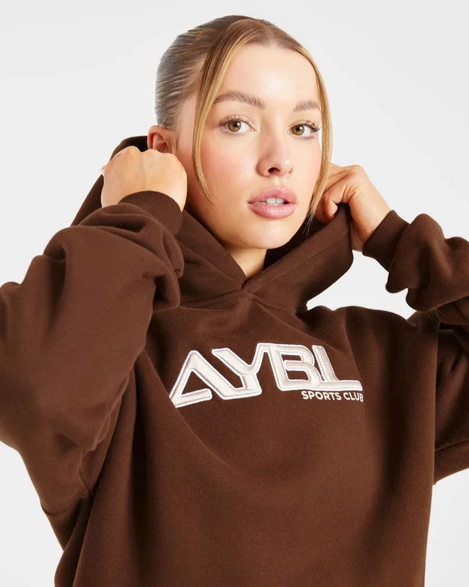 Retro-Hoodie mit Stickerei in Oversize-Passform