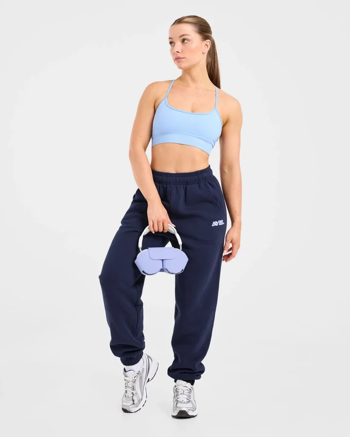 Retro-Jogginghose mit Stickerei in Oversize-Passform
