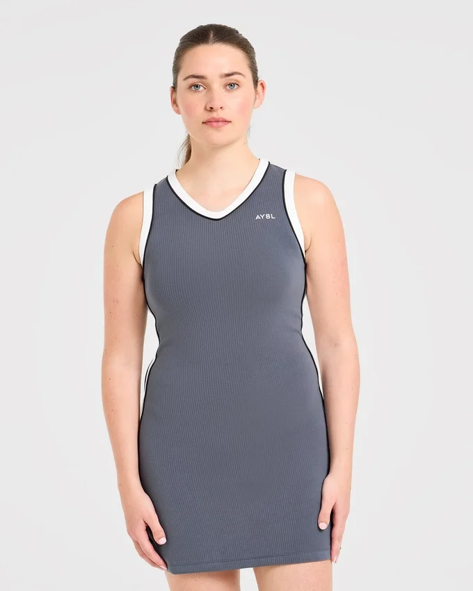 Signature-Kleid mit V-Ausschnitt