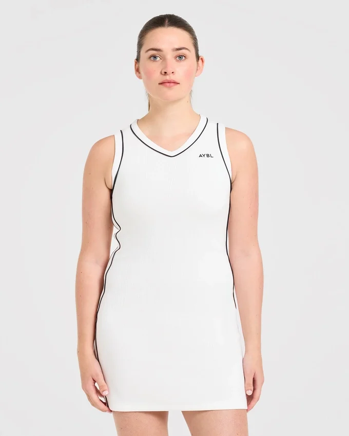 Signature-Kleid mit V-Ausschnitt