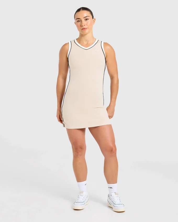 Signature-Kleid mit V-Ausschnitt