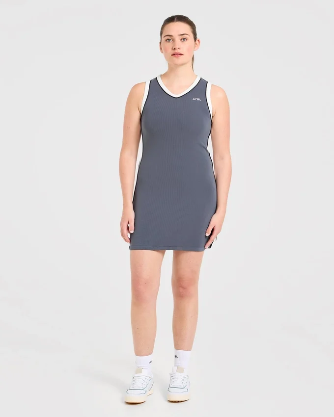 Signature-Kleid mit V-Ausschnitt