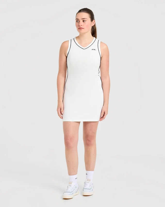 Signature-Kleid mit V-Ausschnitt