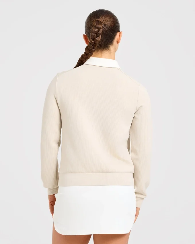 Signature-Polo mit langen Ärmeln