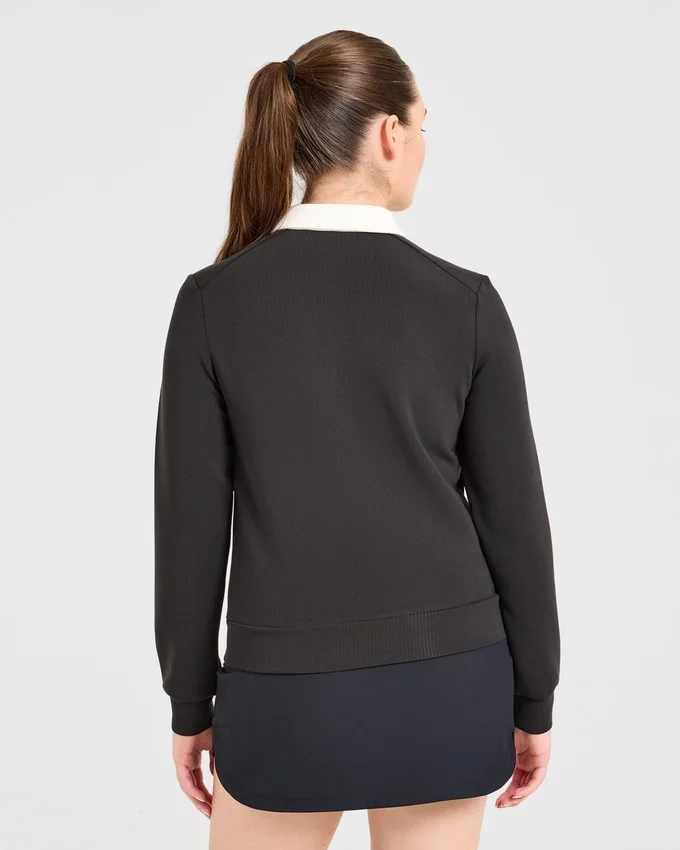 Signature-Polo mit langen Ärmeln