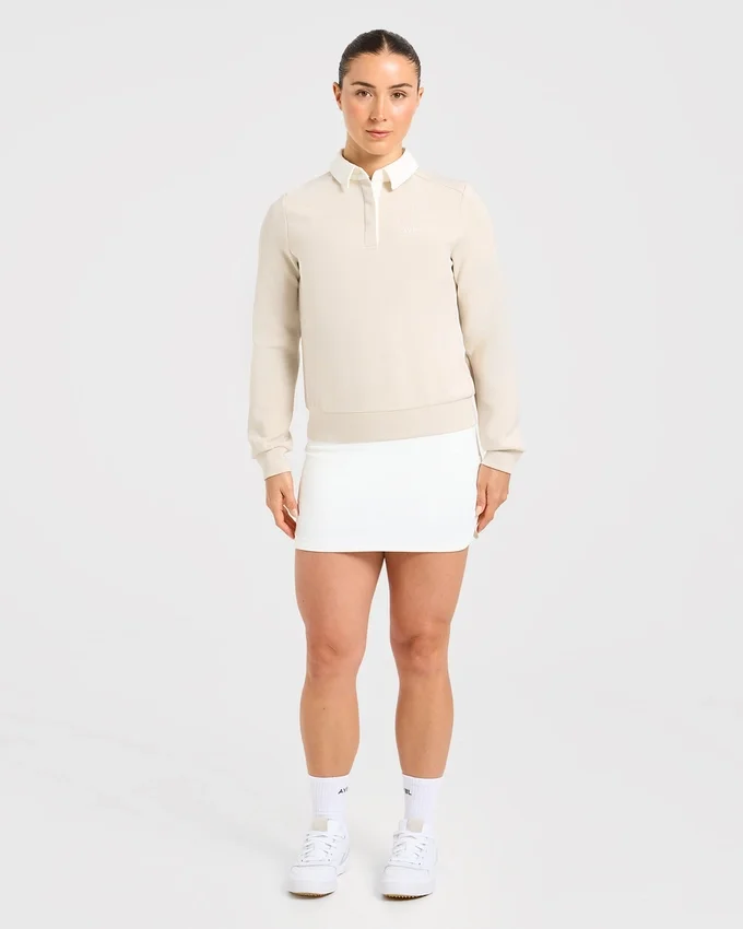 Signature-Polo mit langen Ärmeln
