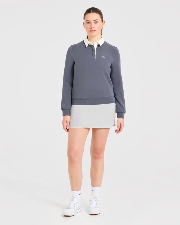 Signature-Polo mit langen Ärmeln