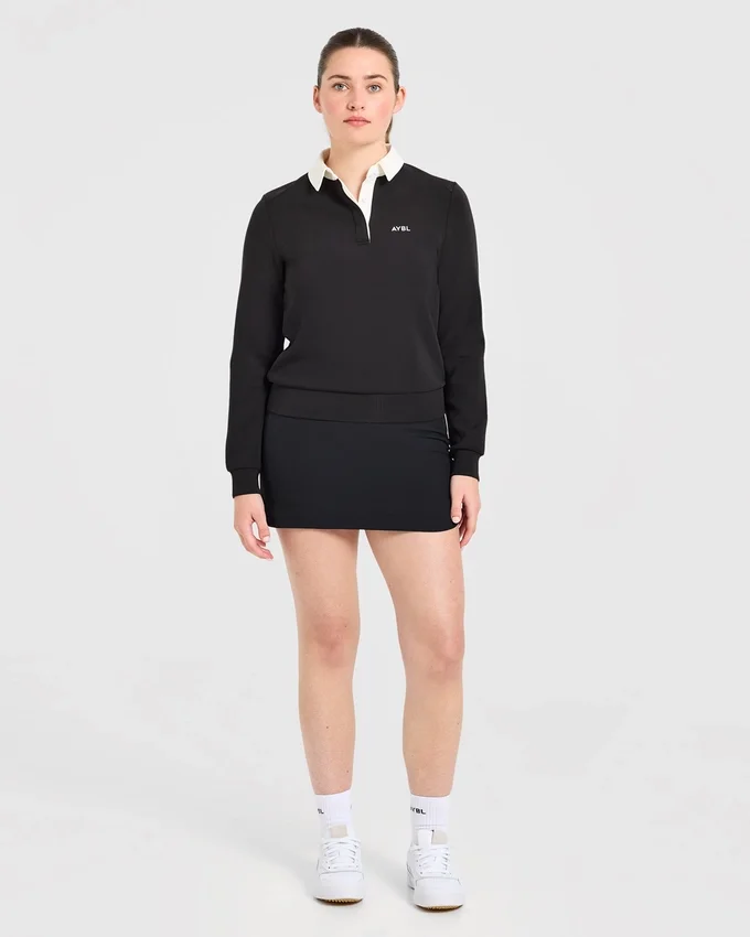 Signature-Polo mit langen Ärmeln