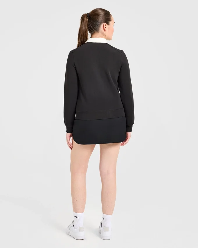Signature-Polo mit langen Ärmeln