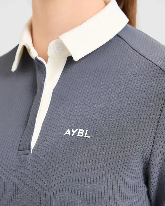 Signature-Polo mit langen Ärmeln