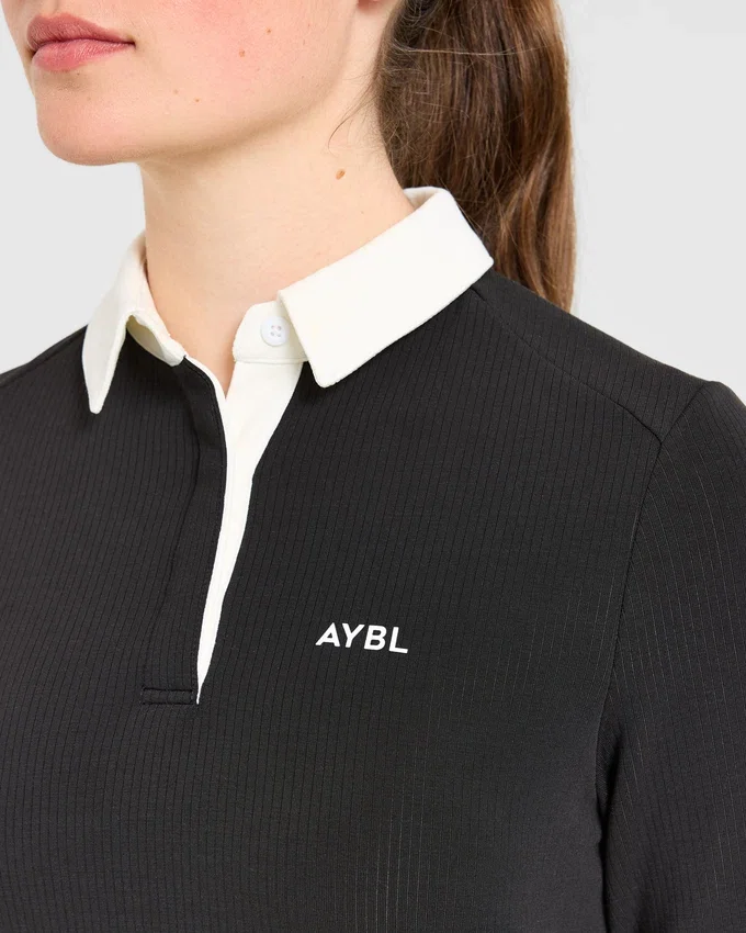 Signature-Polo mit langen Ärmeln