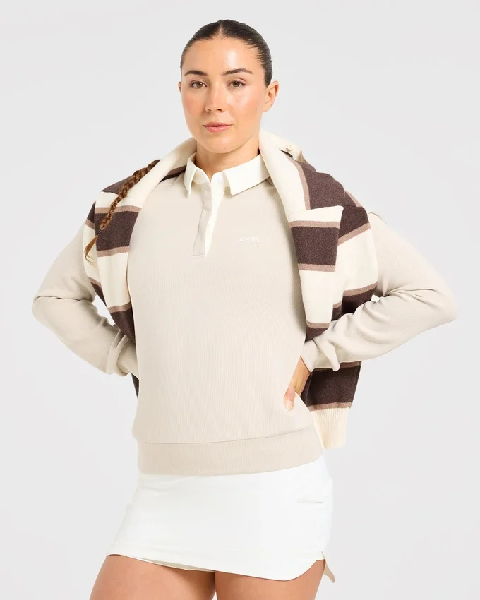 Signature-Polo mit langen Ärmeln