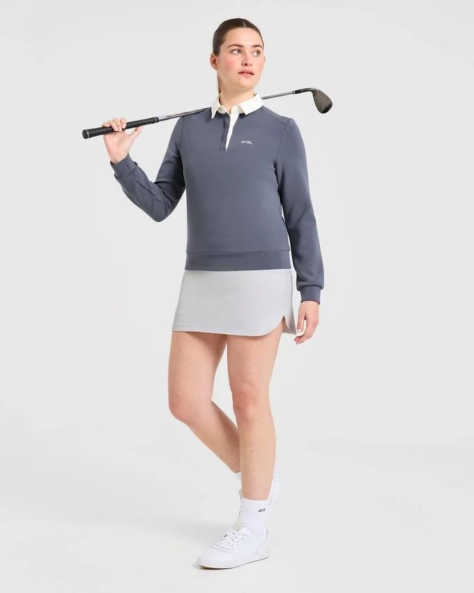 Signature-Polo mit langen Ärmeln