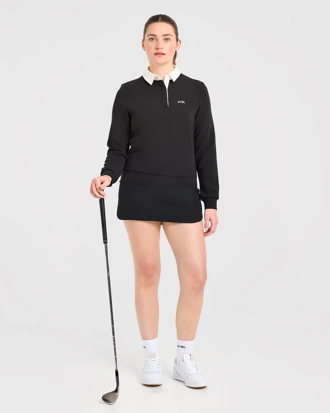 Signature-Polo mit langen Ärmeln
