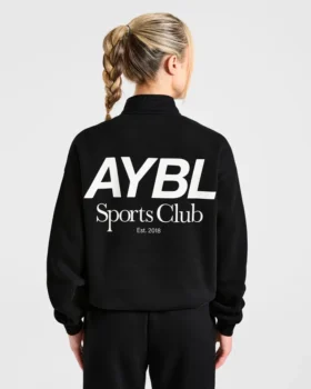 Sports Club Oversized-Pullover mit 1/4-Reißverschluss
