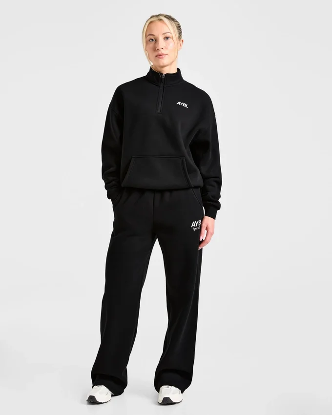 Sports Club Oversized-Pullover mit 1/4-Reißverschluss