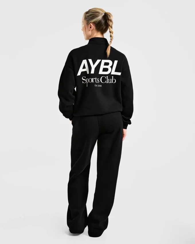 Sports Club Oversized-Pullover mit 1/4-Reißverschluss