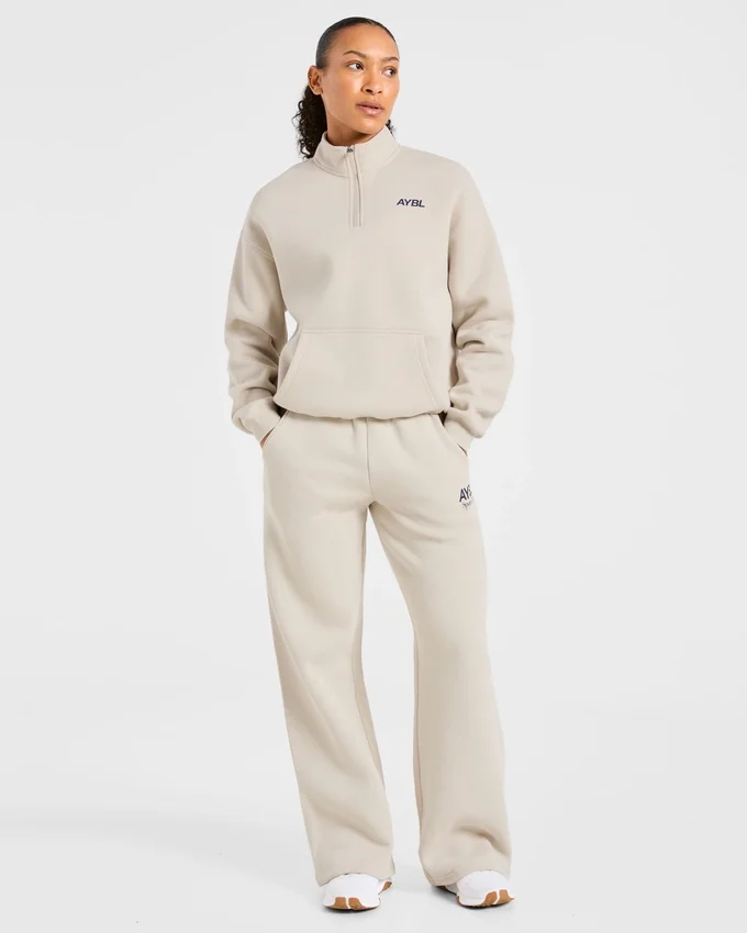 Sports Club Oversized-Pullover mit 1/4-Reißverschluss