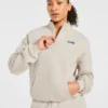 Sports Club Oversized-Pullover mit 1/4-Reißverschluss