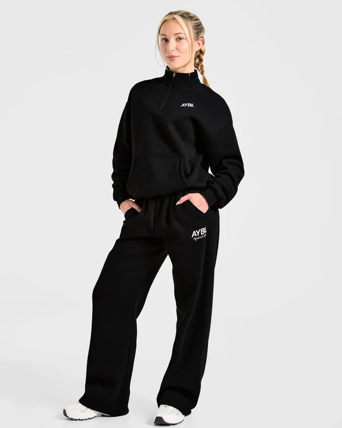 Sports Club Oversized-Pullover mit 1/4-Reißverschluss