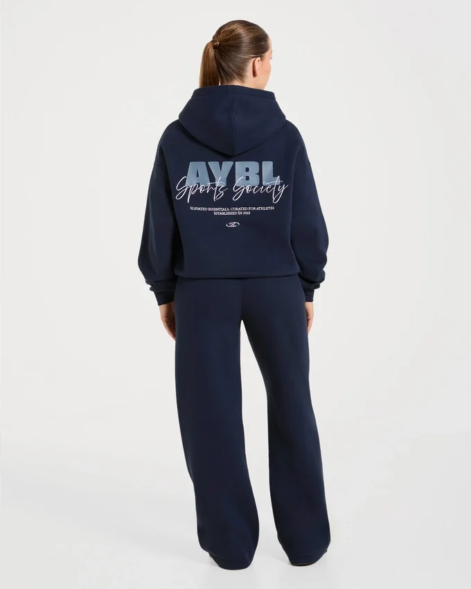 Sports Society Oversized-Jogginghose mit geradem Bein