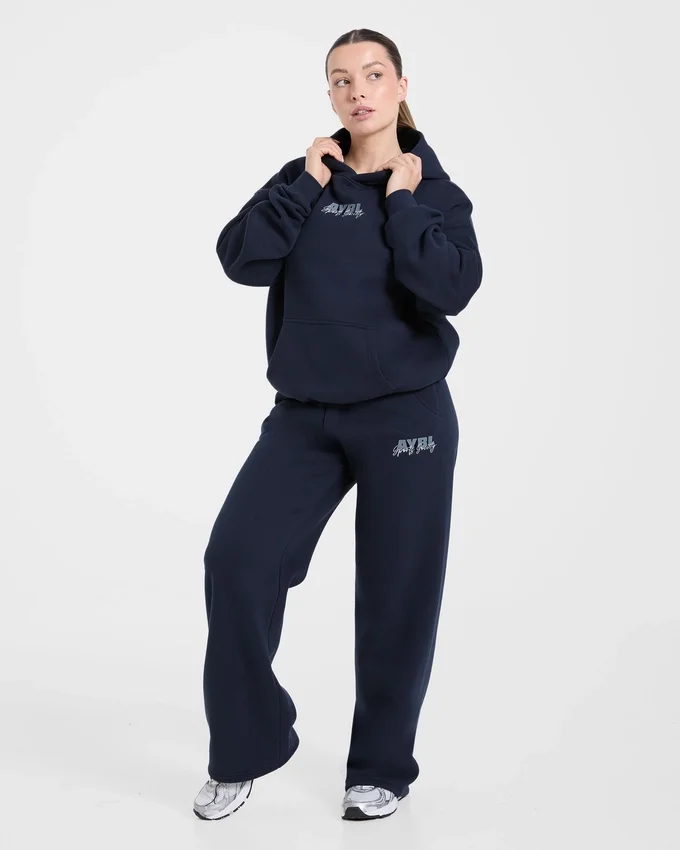 Sports Society Oversized-Jogginghose mit geradem Bein