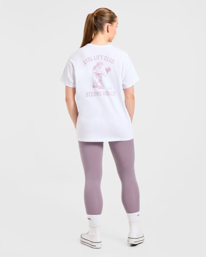 „Strong Women“ Oversize-T-Shirt mit Grafik