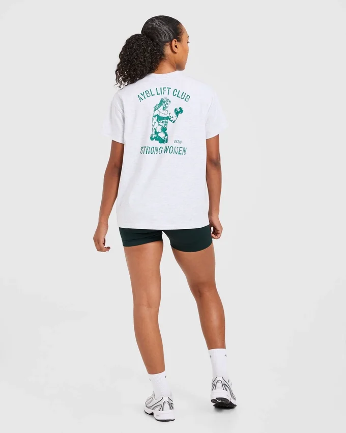 „Strong Women“ Oversize-T-Shirt mit Grafik