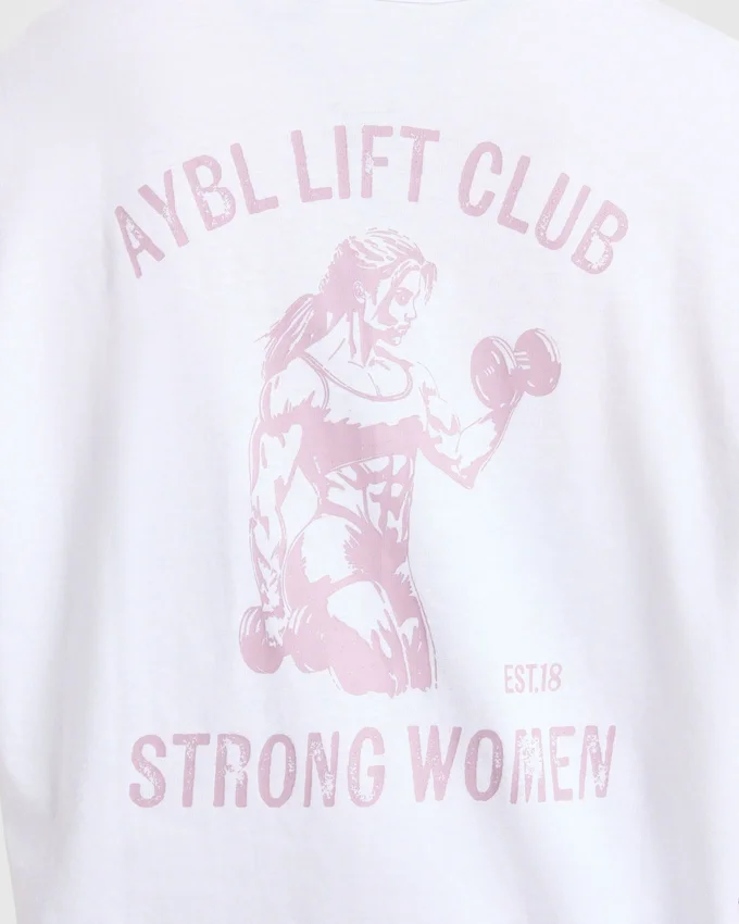 „Strong Women“ Oversize-T-Shirt mit Grafik