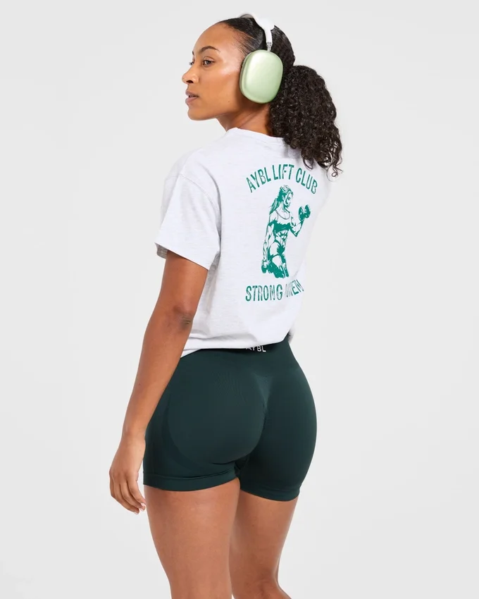 „Strong Women“ Oversize-T-Shirt mit Grafik