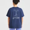 T-Shirt mit Power-Lifting-Illustration