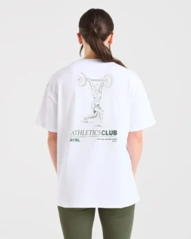 T-Shirt mit Power-Lifting-Illustration