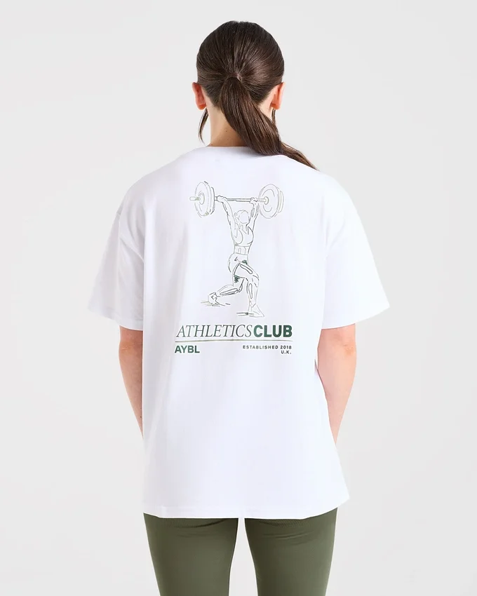 T-Shirt mit Power-Lifting-Illustration