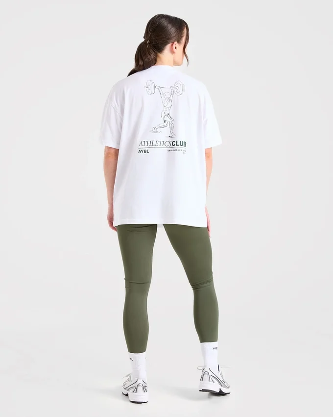 T-Shirt mit Power-Lifting-Illustration