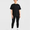 T-Shirt mit Power-Lifting-Illustration