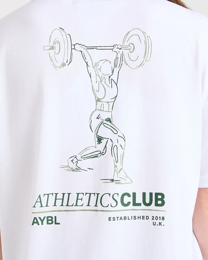 T-Shirt mit Power-Lifting-Illustration
