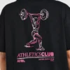 T-Shirt mit Power-Lifting-Illustration